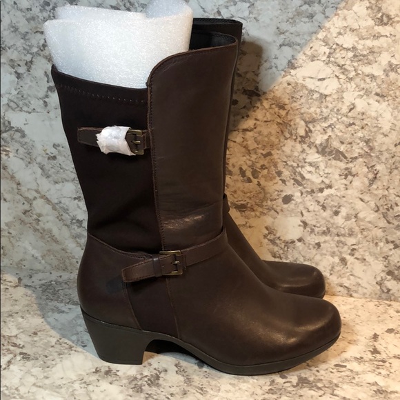 NWT Pure Sole Radisson Brown Leather Heeled Boot - Picture 3 of 12